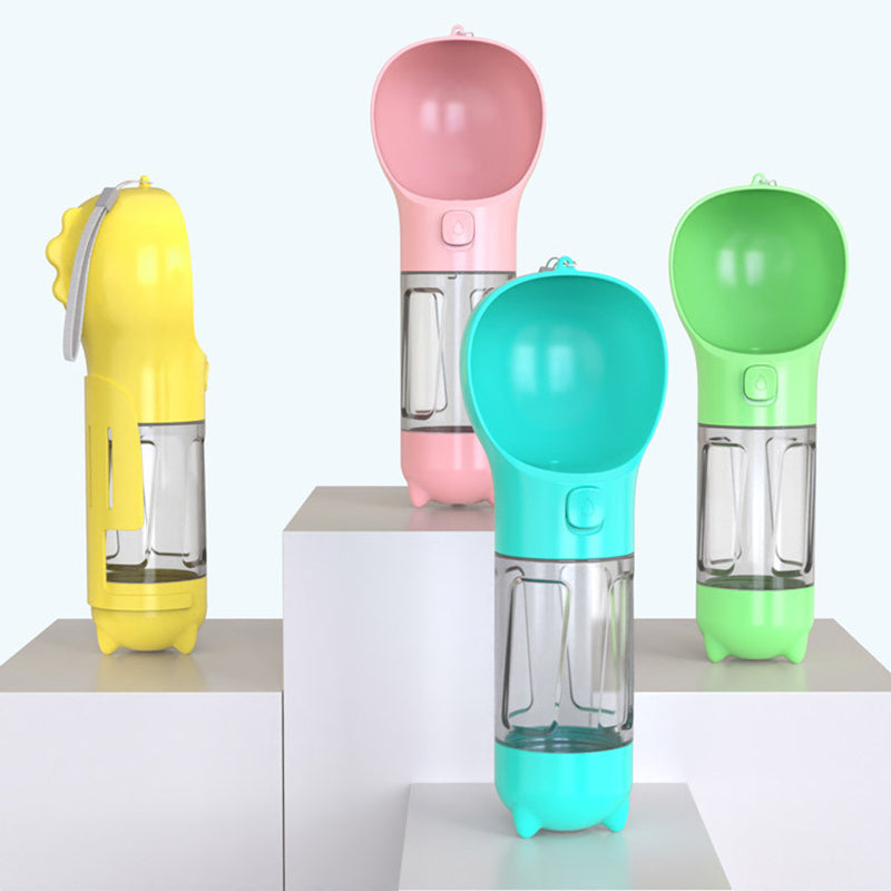 4-in-1 Hundetrinkflasche mit Futterbehälter & Zubehör
